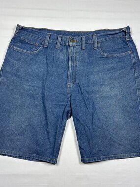 Carhartt B354 DCW Relaxed Fit Denim Shorts Mens 44 Workwear Blue Jean Jorts